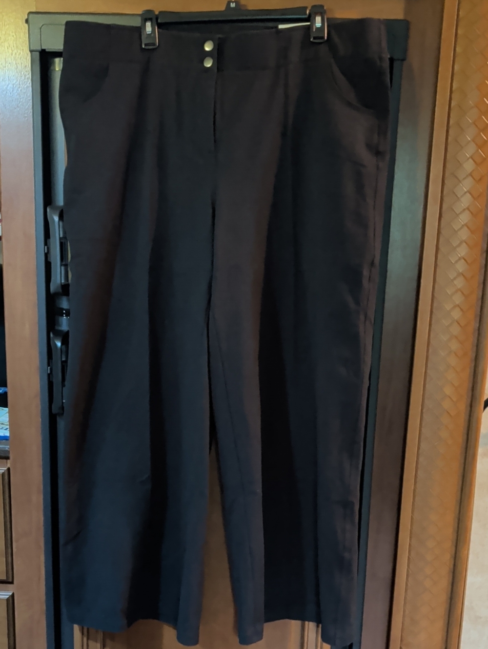 Chico's Black Wide-Leg Pants with Front Pockets